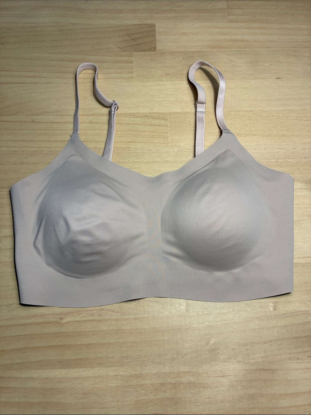 Eby Support Bralette Mesh Back Wireless Nude Adjustable Straps Small